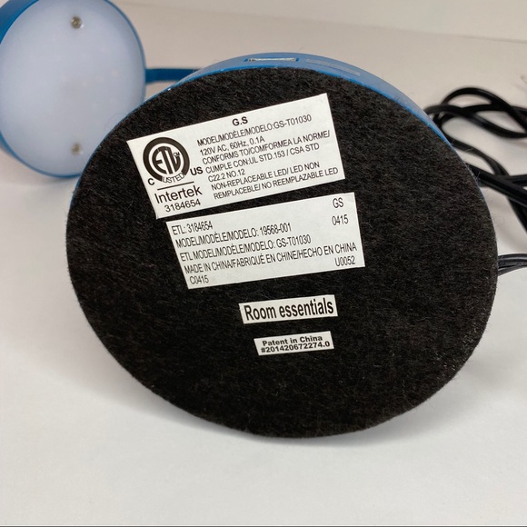 Turquoise Blue LED Plug-In Desk Lamp w/ USB Port - Picture 6 of 9